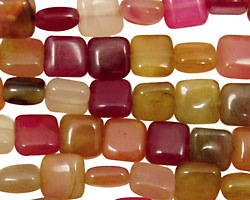 Rainbow Soocho Jade Puff Square 8mm