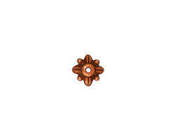 TierraCast Antique Copper (plated) Leaf Bead Cap 8mm