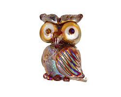 Unicorne Beads Tahitian Vanilla Owl 23x19mm