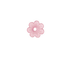 Matte Rose Lucite Daisy 3x10mm