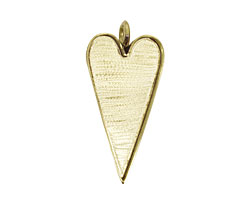 Brass Heart Bezel 29x53mm