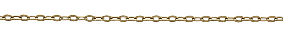 Antique Brass (plated) Every Other Flat Oval Link Chain