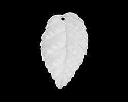 Matte Crystal Lucite Ivy Leaf 17x28mm