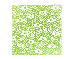 Lillypilly Lime Green Flower Garden Anodized Aluminum 3"x3" Sheet, 24 gauge
