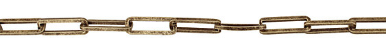 Antique Brass (plated) Rectangle Chain