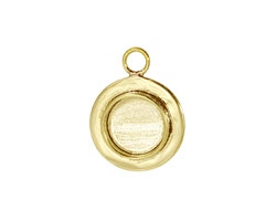 Brass Lipped Circle Bezel 18mm