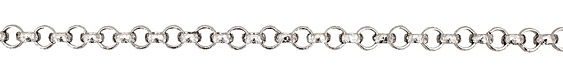 Silver (plated) Patterned Rollo Chain