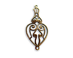 Vintaj Natural Brass Etruscan 2-Hole Connector 14x31mm