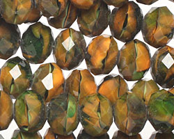 Rustic Stew Crystal Faceted Rondelle 8mm