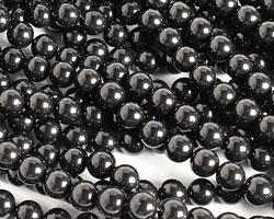 Jet Shell Pearl Round 8mm