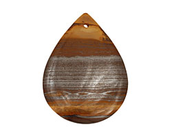 Tiger Iron Teardrop Pendant 47x57mm
