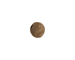 Gaea Ceramic Cream on Chocolate Organic Round 9-10x12-13mm