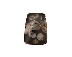 Black Leopardskin Jasper Pendant 18x25mm