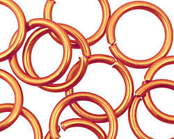 Orange Anodized Aluminum Jump Ring 18mm, 12 gauge (13.1mm inside diameter)