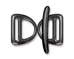 TierraCast Gunmetal Slotted D Ring Set 17x20mm, 30mm bar