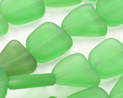 Shamrock Recycled Glass Flat Freeform 15x13-15mm