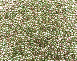 TOHO Gold Lustered Olivine Round 11/0 Seed Bead