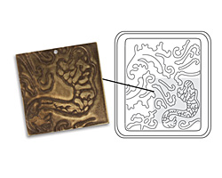 Vintaj DecoEtch Die Mermaid Waves 2 3/8"x 2 5/8"