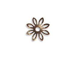 Vintaj Natural Brass Trillium Petals Fastenable 14mm