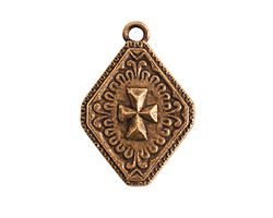 Nunn Design Antique Gold (plated) Imperial Cross Charm 19x27mm