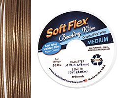 Soft Flex Antique Brass .019" (Medium) 49 Strand Wire 10ft.
