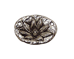 Green Girl Pewter Lotus Blossom Link 28x19mm