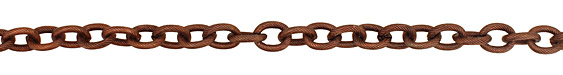 Antique Copper (plated) Etched Oval Cable Chain