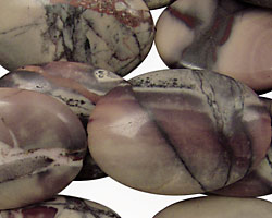 Porcelain Jasper Flat Oval 30x20mm