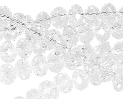 Clear Crystal Faceted Rondelle 8mm