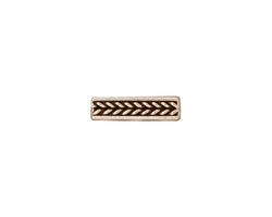 TierraCast Antique Silver (plated) Braided 3-Hole Bar 4x14mm