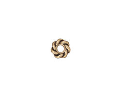 TierraCast Antique Gold (plated) Large Hole Twisted Heishi 2x7mm
