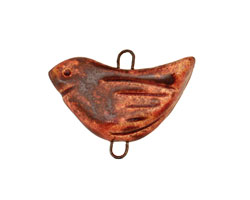 Earthenwood Studio Ceramic Rusty Bird Link 30x22mm