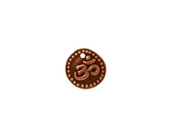 TierraCast Antique Copper (plated) Aum Charm 11mm