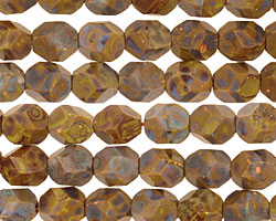 Czech Glass Misty Moors Faceted Nugget 8mm