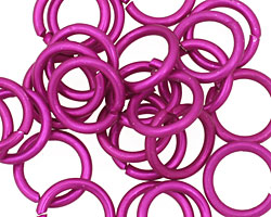 Violet Anodized Aluminum Jump Ring 14mm, 14 gauge (9.6mm inside diameter)