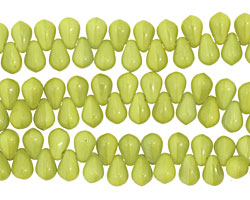 Czech Glass Chartreuse Teardrop 4x6mm
