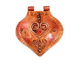 Patricia Healey Heart Spade Pendant 40x42mm