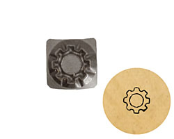 Gear Metal Stamp 4mm
