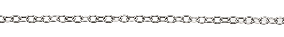Antique Silver (plated) Etched Oval Cable Chain