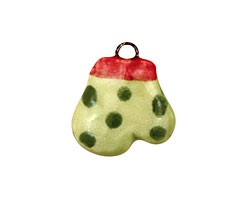Jangles Ceramic Lime Mitten Charm 18x20mm