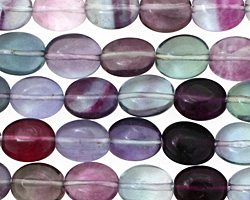 Rainbow Fluorite Flat Oval 10x8mm