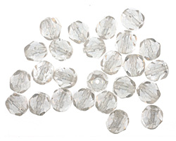 Czech Fire Polished Glass Luster Crystal Round 6mm