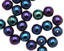 Czech Glass Iris Blue Round 8mm