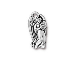 TierraCast Antique Silver (plated) Angel Charm 11x22mm