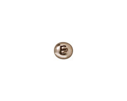 TierraCast Antique Rhodium (plated) Alphabet Bead "E" 7x6mm