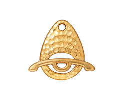 TierraCast Gold (plated) Hammered Toggle Clasp 22x16mm, 24mm Bar
