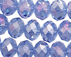 Light Sapphire AB Crystal Faceted Rondelle 14mm