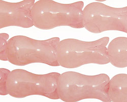 Rose Quartz Carved Tulip 18x10mm