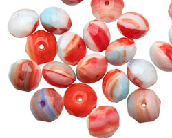 Czech Glass Americana Fire Polished Rondelle 6x9mm