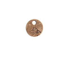 Nunn Design Antique Gold (plated) Mini Circle Flower Tag 12mm